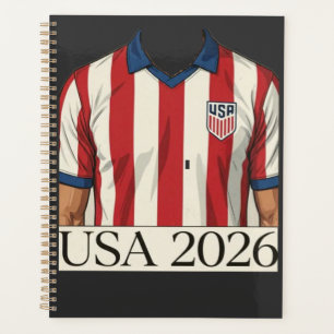 Agenda Camiseta Retro de Fútbol USA Estilo Patriótico Roj