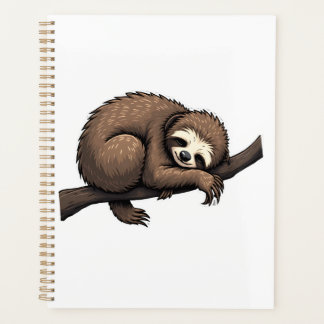 Agenda Camiseta Retro de Naturaleza con Arte de Perezoso