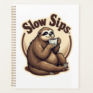 Agenda Camiseta Retro Lindo Amante de Café Perezoso Dormi