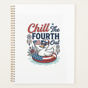 Agenda Camiseta Vectorial de Pato Patriótico Relaja El Cu