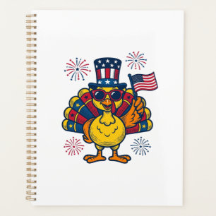 Agenda Camiseta Vintage de Fuegos Artificiales de Pavo Pa