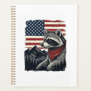 Agenda Camiseta vintage patriótica de la bandera de la mo