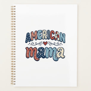 Agenda Camiseta Vintage Patriótica Mama Americana_1