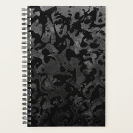 Agenda Camo moderno - negro y gris oscuro - camuflaje