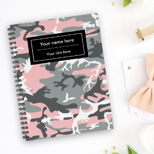 Agenda Camo rosa y gris, Camuflaje, Militar, Ejército