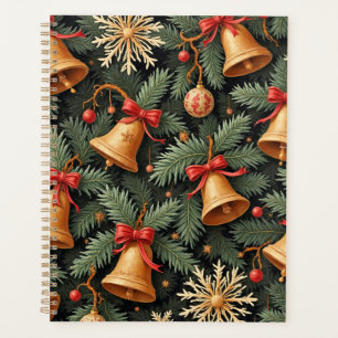 Agenda Campanas de Fiesta, Patrón Decorativo de Navidad,