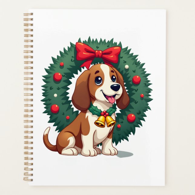 Agenda Campanas de Navidad de Basset Hound (Anverso)