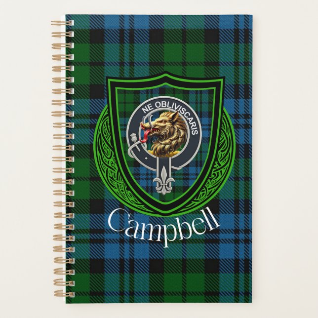 Agenda Campbell Scottish Clan Tartan & Crest (Anverso)