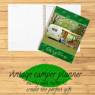 Agenda Camper Vintage Nostálgico Viaje de Verano Perezoso