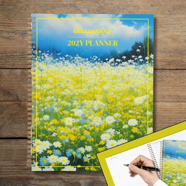 Agenda Campo de flores silvestres amarillas azules (Subido por el creador)