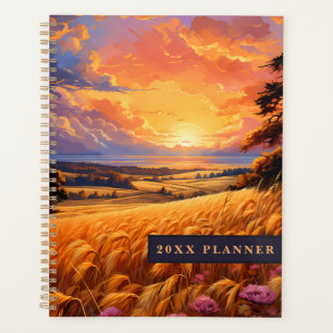 Agenda Campo de trigo al atardecer