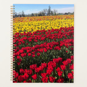 Agenda Campo de tulipanes rojo y amarillo