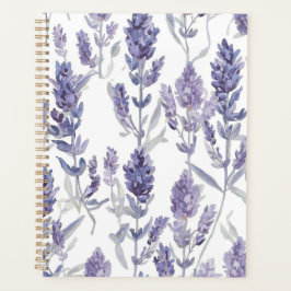 Agenda Campos de lavanda | Patrón de flores de acuarela p