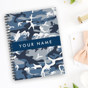 Agenda Camuflaje Azul Nieve de Invierno Personaliza tu no