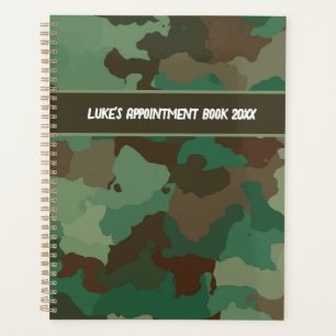 Agenda Camuflaje Camo Nombre Monogramado Militar
