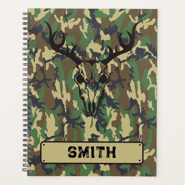 Agenda Camuflaje de Woodlands para Planner Personalizado (Anverso)