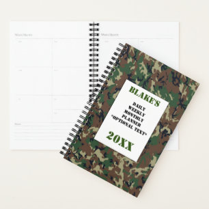 Agenda Camuflaje Forestal Foto Diaria