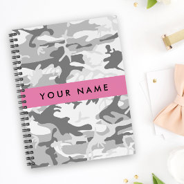 Agenda Camuflaje Gris Nieve de Invierno Personaliza tu no