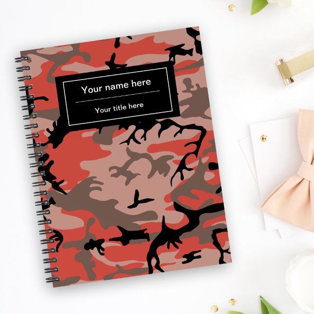 Agenda Camuflaje rojo y marrón, militar, ejército (Subido por el creador)