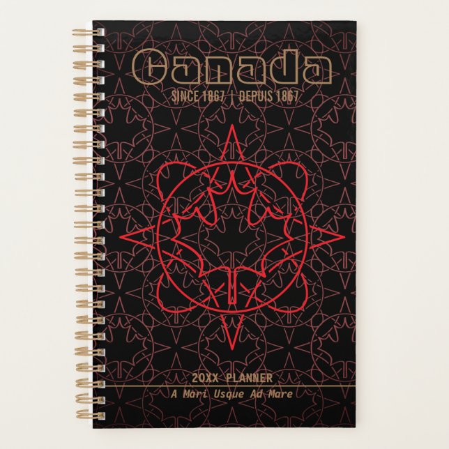 Agenda Canadá Desde 1867 Planner de 5,5" x 8,5" (Anverso)