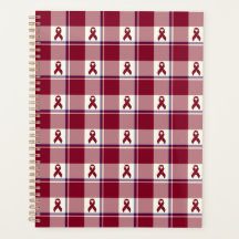 Cáncer de Cabeza y Cuello Plaid Burgundy de Concie