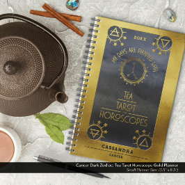 Agenda Cáncer Zodiaco oscuro: Oro del Horóscopo Tea Tarot