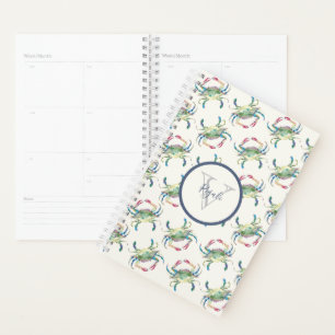 Agenda Cangrejo azul acuarela