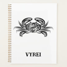 Cangrejo tribal blanco y negro