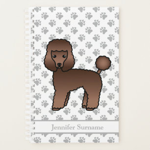 Agenda Caniche de Juguete Marrón Lindo Perro de Dibujos A
