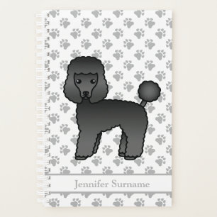 Agenda Caniche de juguete negro perro de dibujos animados