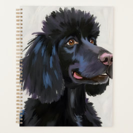 Agenda Caniche Negro | Pintura de Mascota en Acuarela de