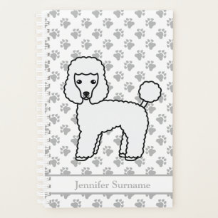 Agenda Caniche Toy Blanco Perro De Dibujos Animados Lindo