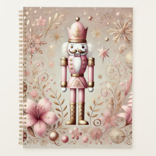Agenda Caprichoso Cascanueces Pastel Rosa y Dorado Elegan