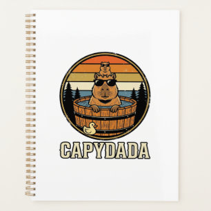 Agenda Capydada Capybara Papá Diseño Vectorial Retro Bañe