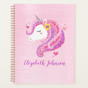 Agenda Cara unicorniana, Purpurina mágico y personalizado