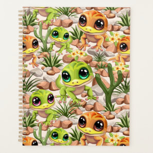 Agenda Caracteres de dibujos animados de Baby Geckos Cute