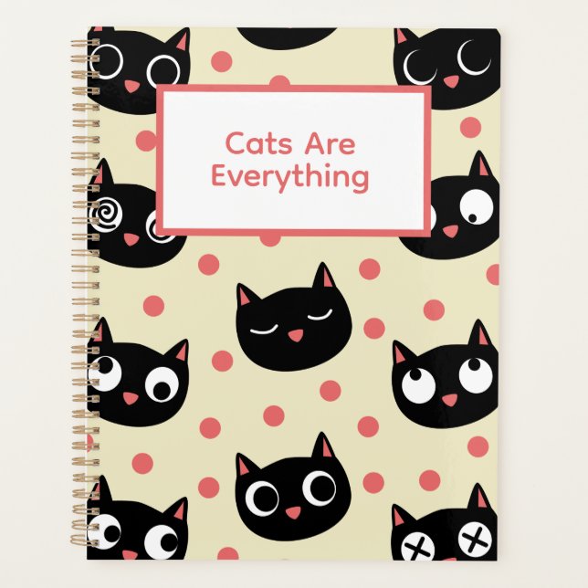 Agenda Caras de gato divertidas (Anverso)