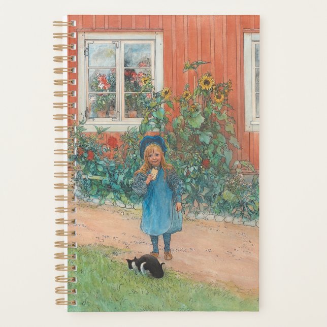 Agenda Carl Larsson - Brita Con Un Gato (Anverso)
