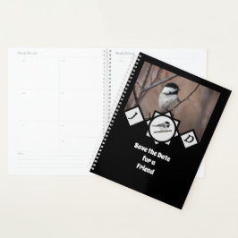 Agenda Carolina Adorable Chickadee Monograma Foto