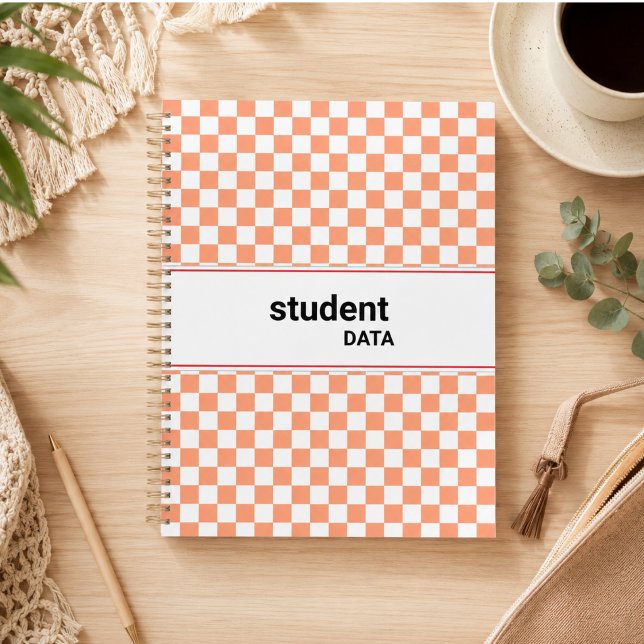 Agenda Carpeta de tablero de ajedrez boho | De moda para  (Boho Checkerboard Binder | Trendy Back to School Planner)