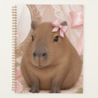 Agenda carpincho coquette lazo rosa 