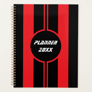 Agenda Carreras Red Black Double Stripes Sports Personali