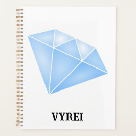 Agenda Carro de brillantes diamantes azules