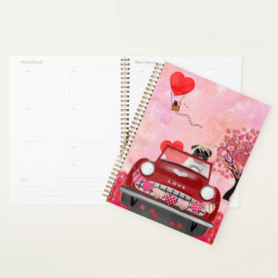 Agenda Carro de perro con corazón de San Valentín