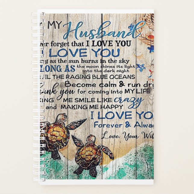 Agenda Carta a mi esposo | Decoración familiar | (Anverso)