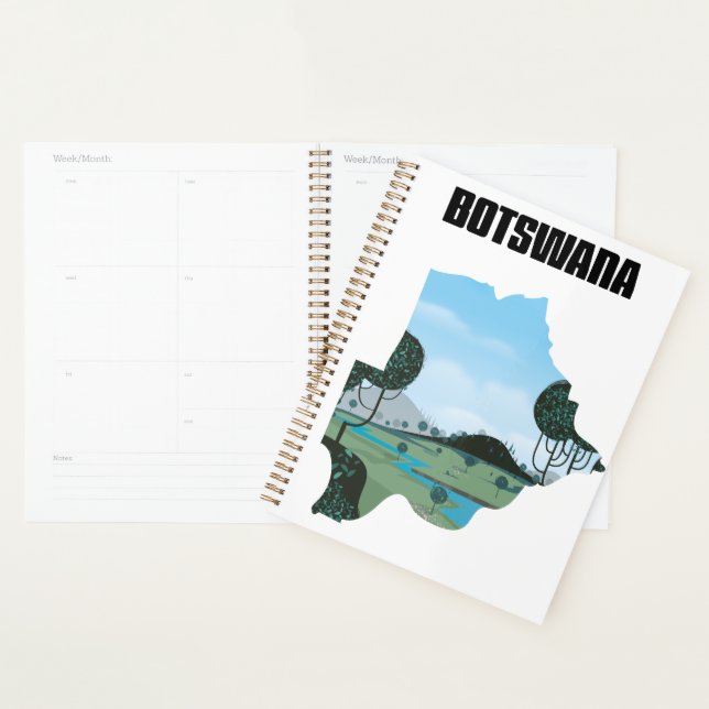 Agenda Cartel de viaje a Botsuana (Demostración)