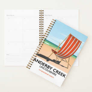 Agenda Cartel de viaje de Alderby junto al mar