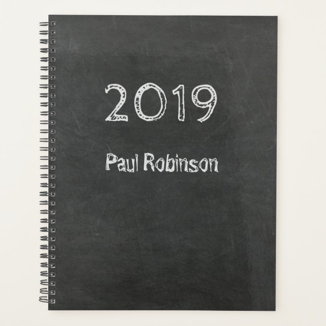 Agenda Cartón con fecha y primer apellido (Anverso)