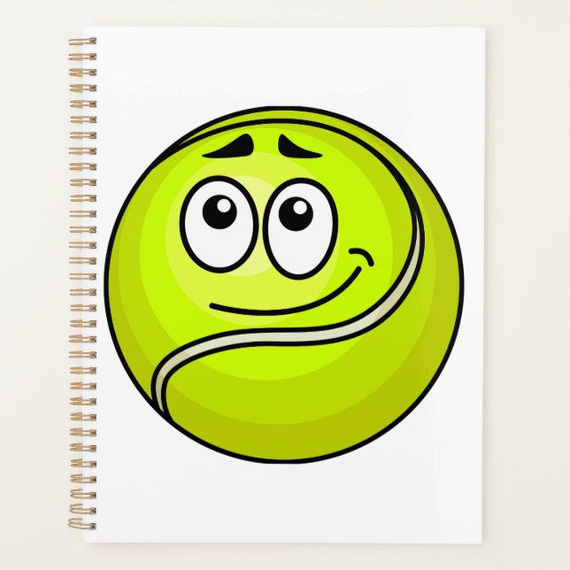 Agenda Cartoon Tennis Ball Emoji Face Happy Sports (Anverso)