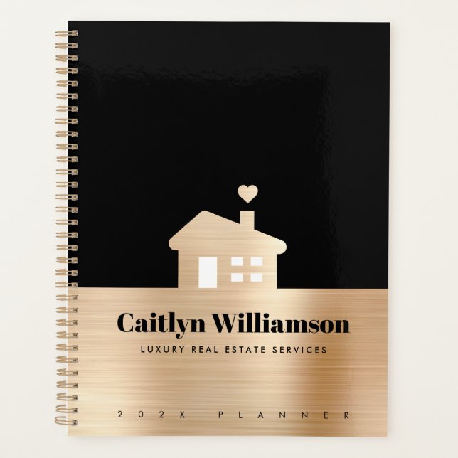 Agenda Casa del agente inmobiliario de Relieve metalizado (Anverso)